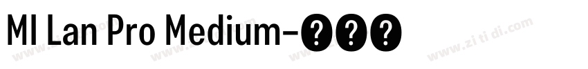 MI Lan Pro Medium字体转换